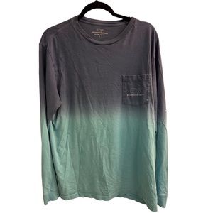 Vineyard Vines mens Long Sleeve Ombre T Shirt with Pocket. Size Large